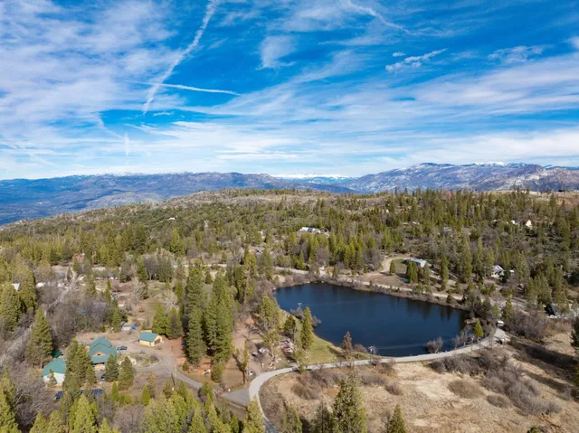 a view of a lake with a mountain view