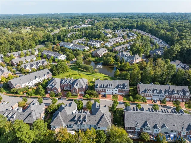 an aerial view of a city