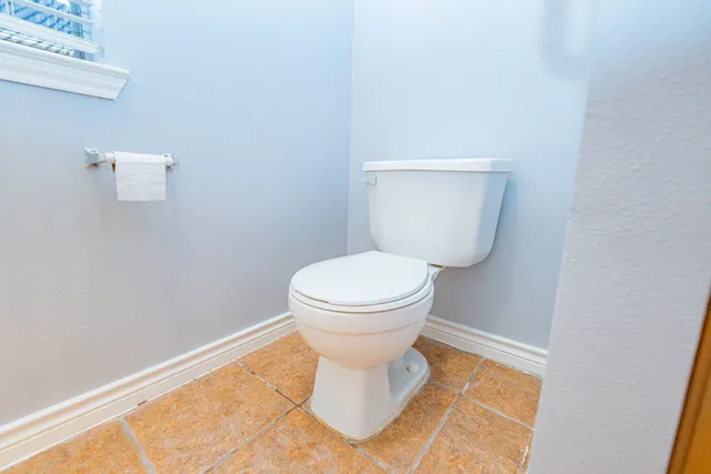 a bathroom with a toilet and a vanity