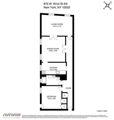 $510,000 | 875 West 181st Street, Unit 4L | Hudson Heights