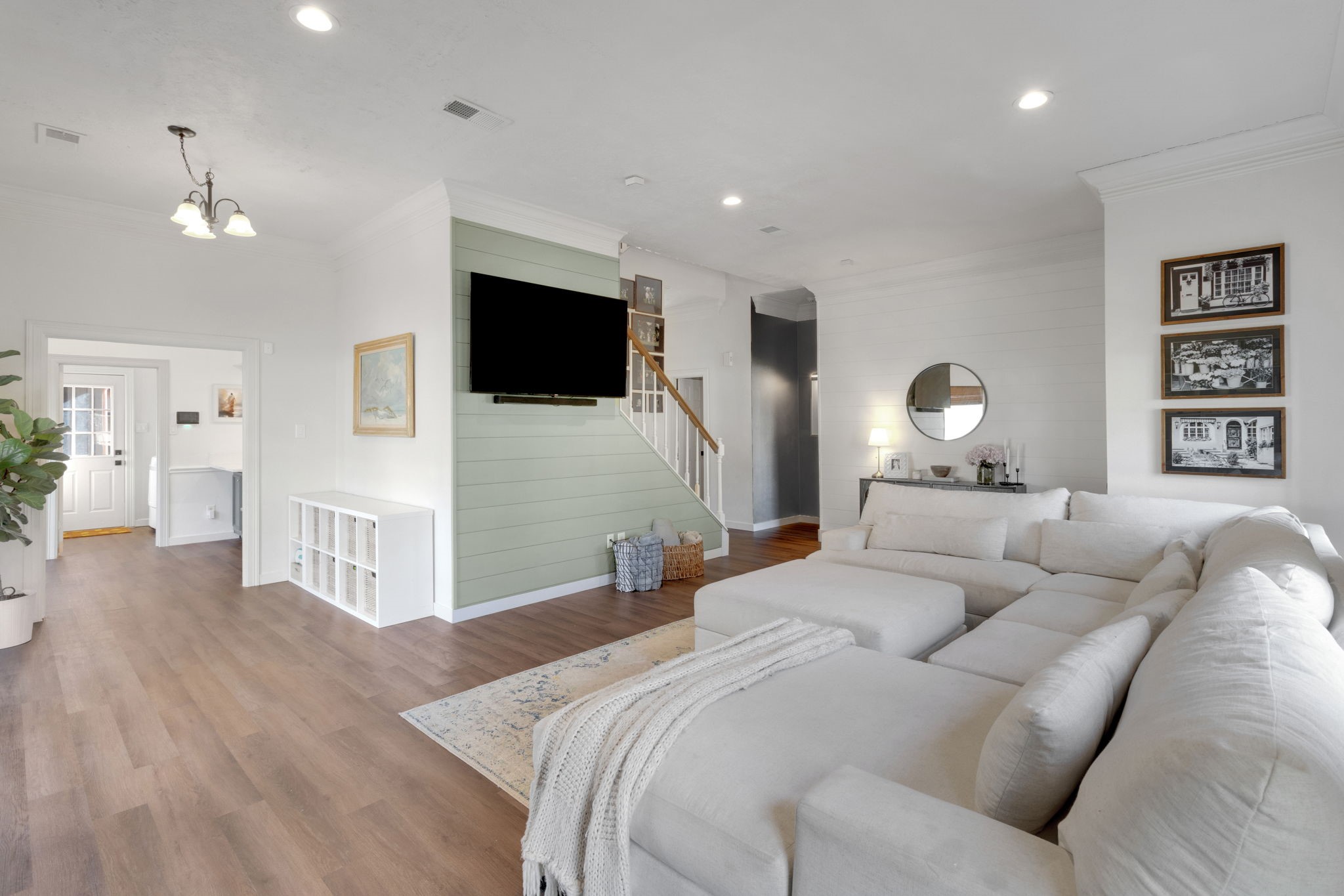3627 Rolling Forest Drive Spring, TX 77388 - Photo 7 of 47 Shiplap accent walls, crown molding, and recessed lighting add warmth and comfort to this space.