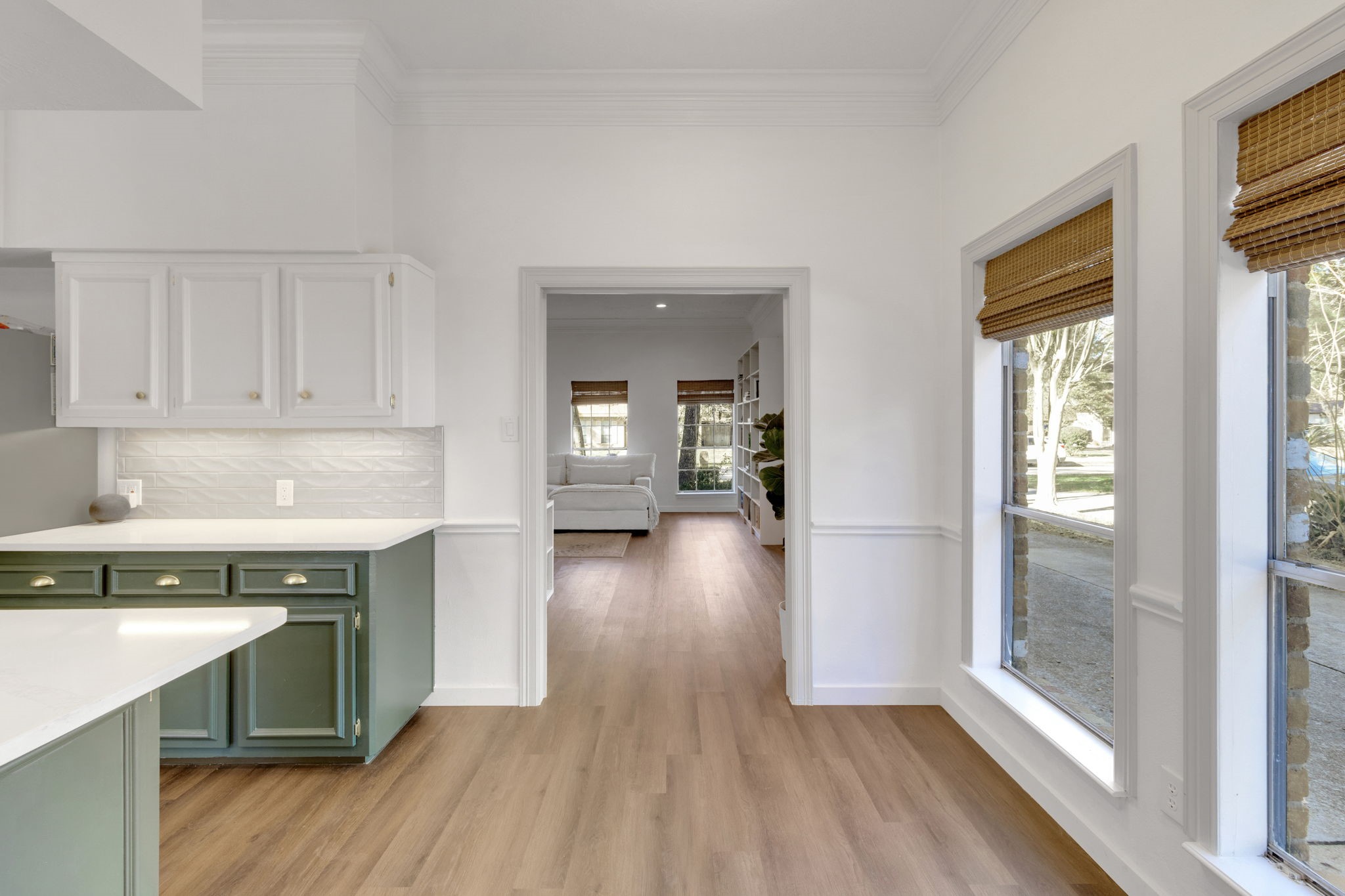 3627 Rolling Forest Drive Spring, TX 77388 - Photo 8 of 47 Breakfast area in kitchen leads to smaller dining area and living room.