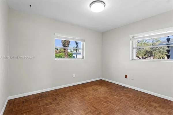 an empty room with a window