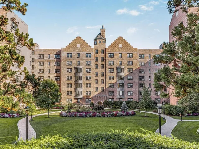 a view of a big yard next to a building
