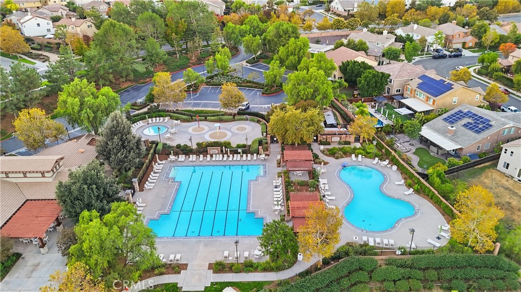 25654 Red Hawk Road Corona, CA 92883 - Photo 62 of 75 an aerial view of a house with a yard and swimming pool
