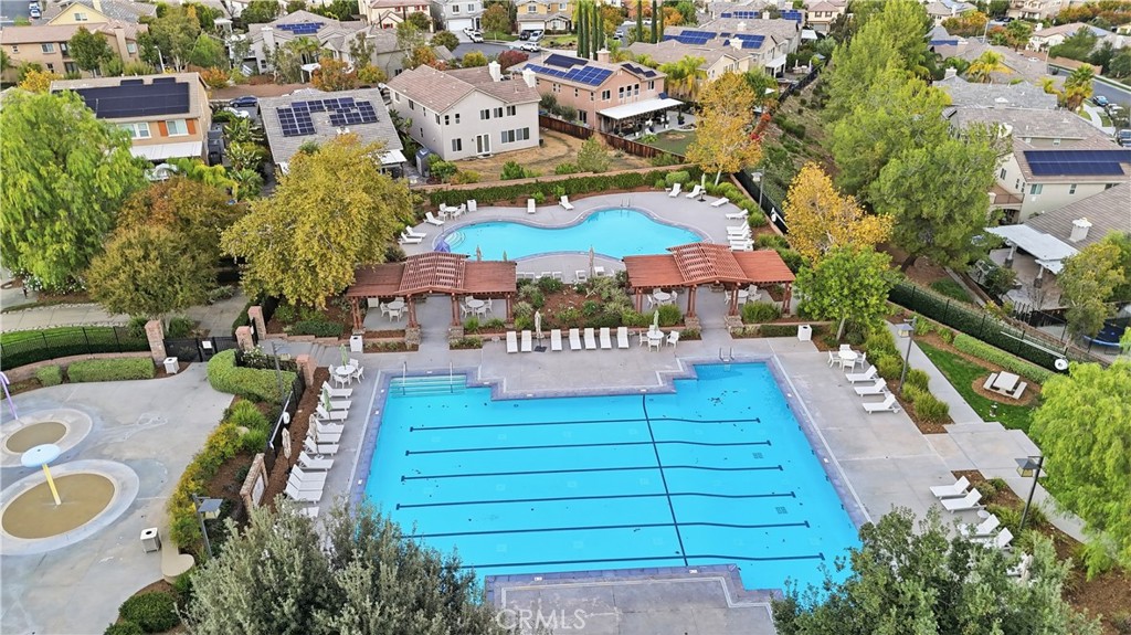 25654 Red Hawk Road Corona, CA 92883 - Photo 64 of 75 an aerial view of a patio and swimming pool