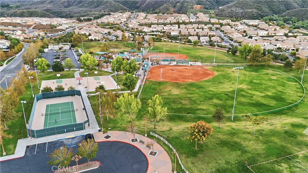 25654 Red Hawk Road Corona, CA 92883 - Photo 69 of 75 an aerial view of residential houses with outdoor space and swimming pool