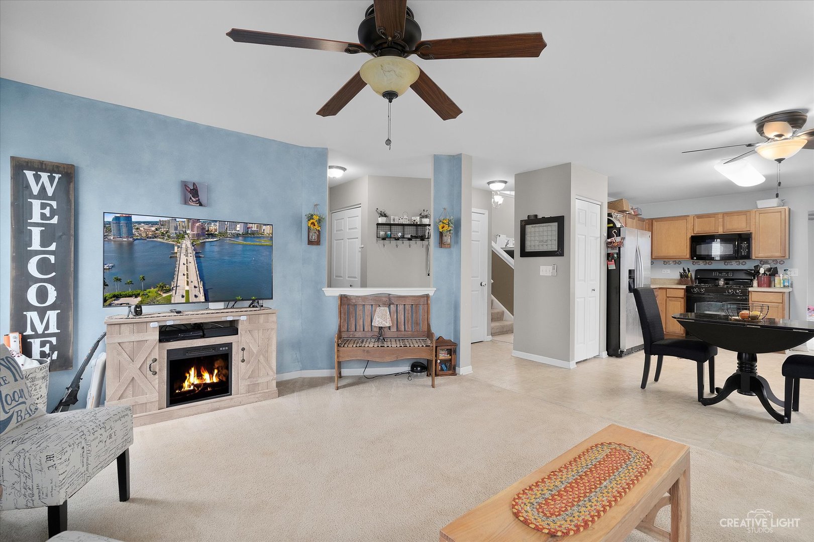 605 Ramsden Road Plano, IL 60545 - Photo 9 of 22 a living room with furniture and a fireplace
