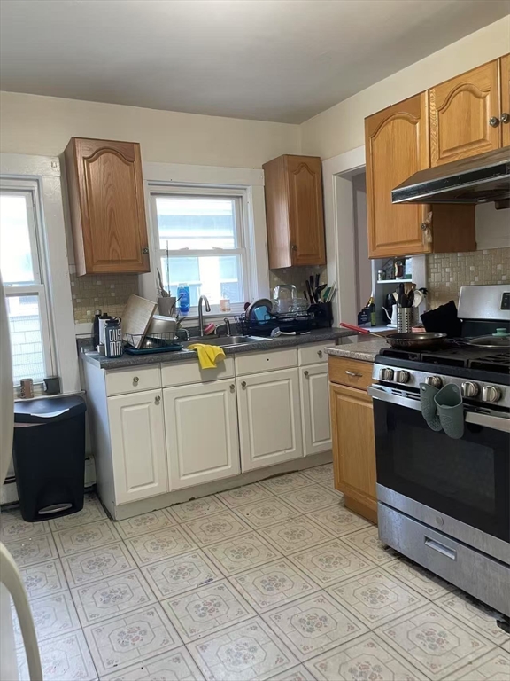 7 Granite Street, Unit 2 Cambridge, MA 02139 - Photo 22 of 31 a kitchen with stainless steel appliances a sink stove and cabinets