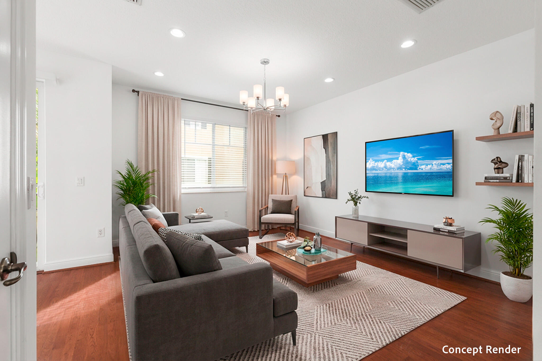 3830 Northwest 5th Terrace Boca Raton, FL 33431 - Photo 14 of 34 a living room with furniture and a flat screen tv