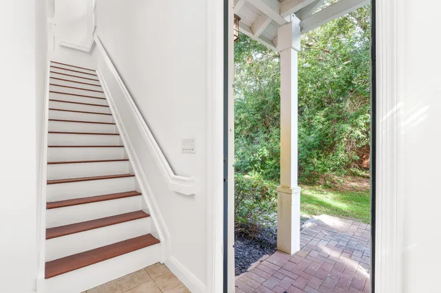 a view of entryway with stairs