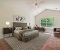 6445 Marsham Drive Atlanta, GA 30349 - Photo 16 of 28 a spacious bedroom with a bed a couch and large window with outer view