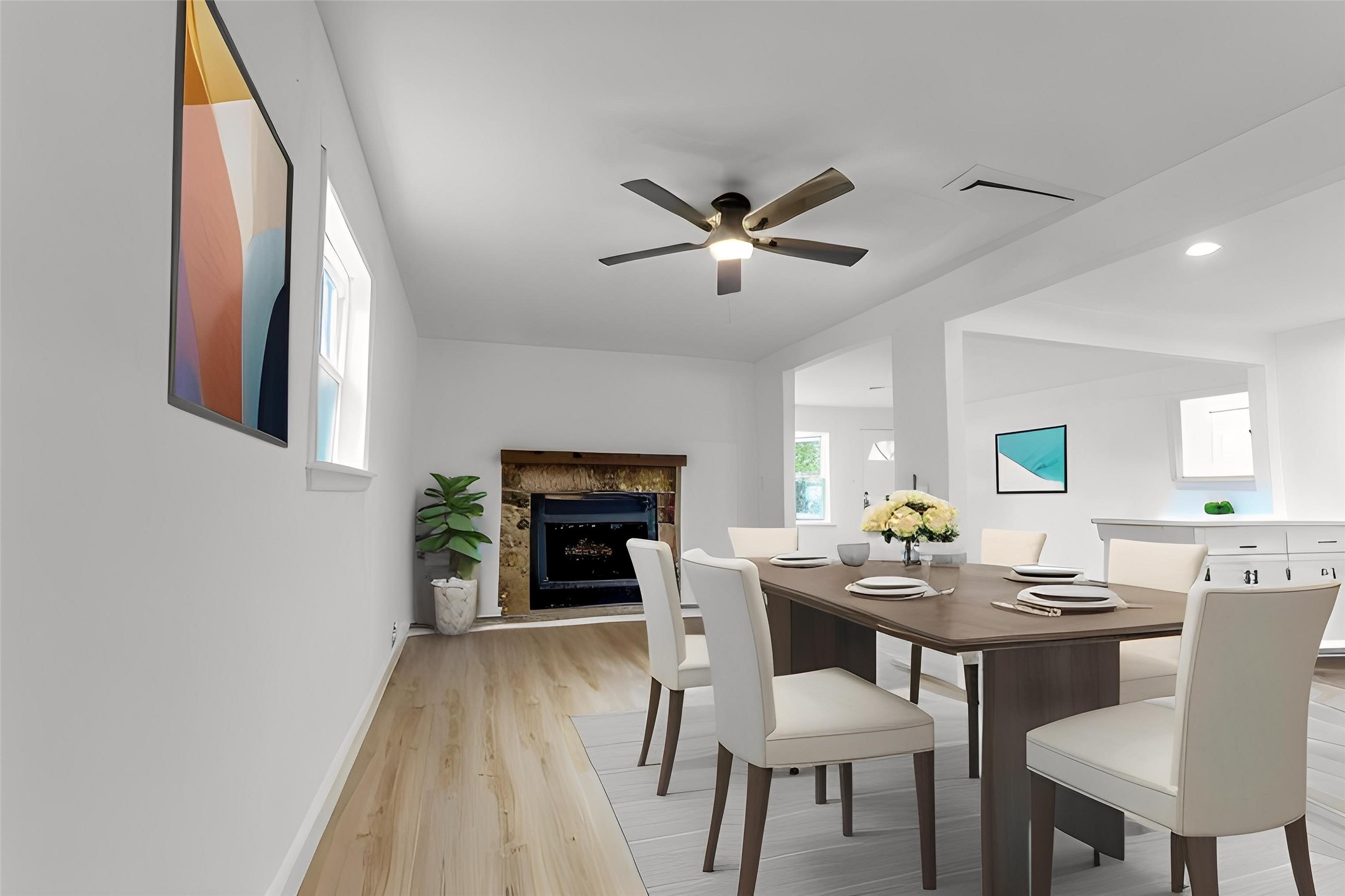 2545 Jackson La Marque, TX 77568 - Photo 10 of 30 a dining room with a wooden table and chairs