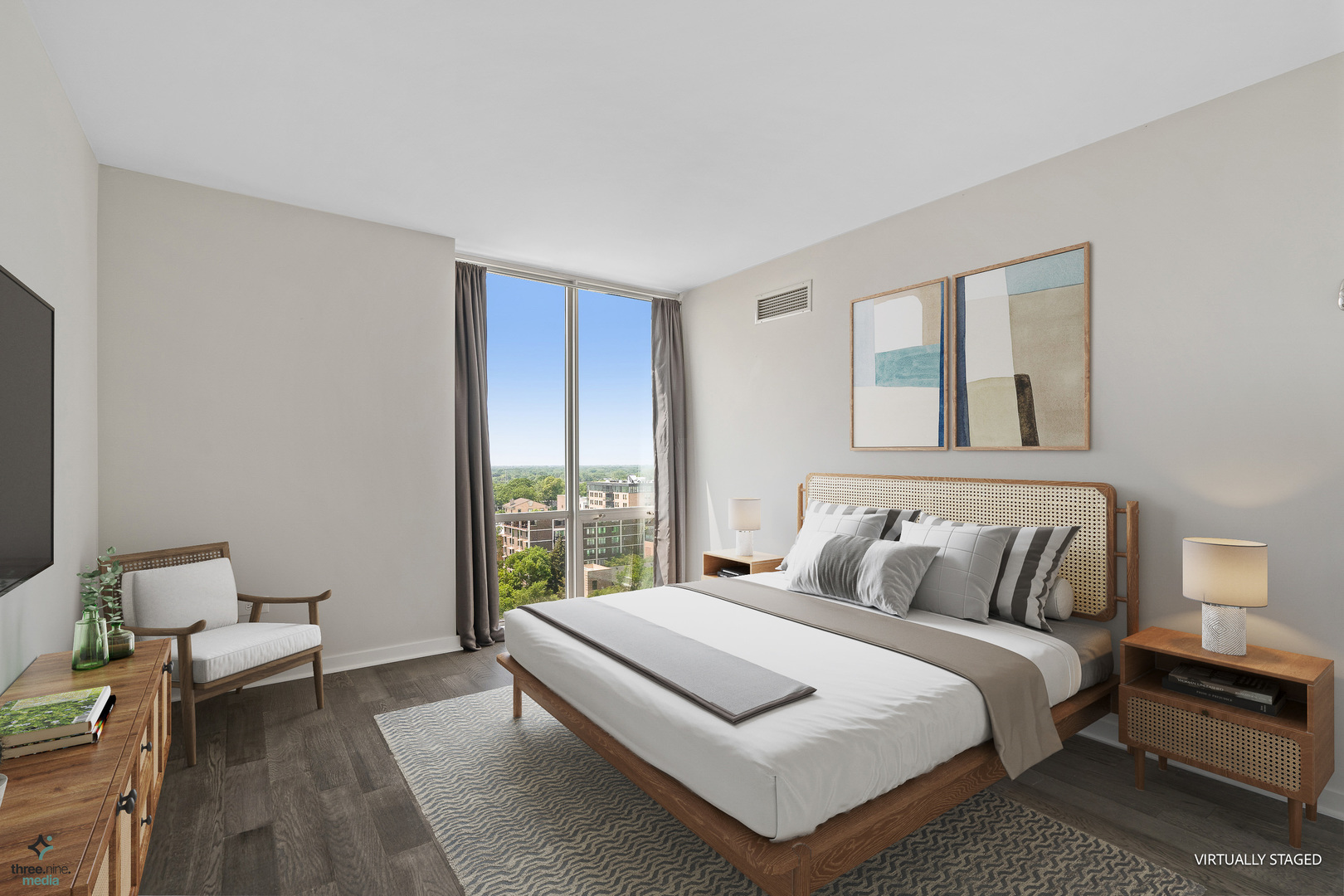 1640 Maple Avenue, Unit 1205 Evanston, IL 60201 - Photo 15 of 25 a bedroom with a bed and a couch