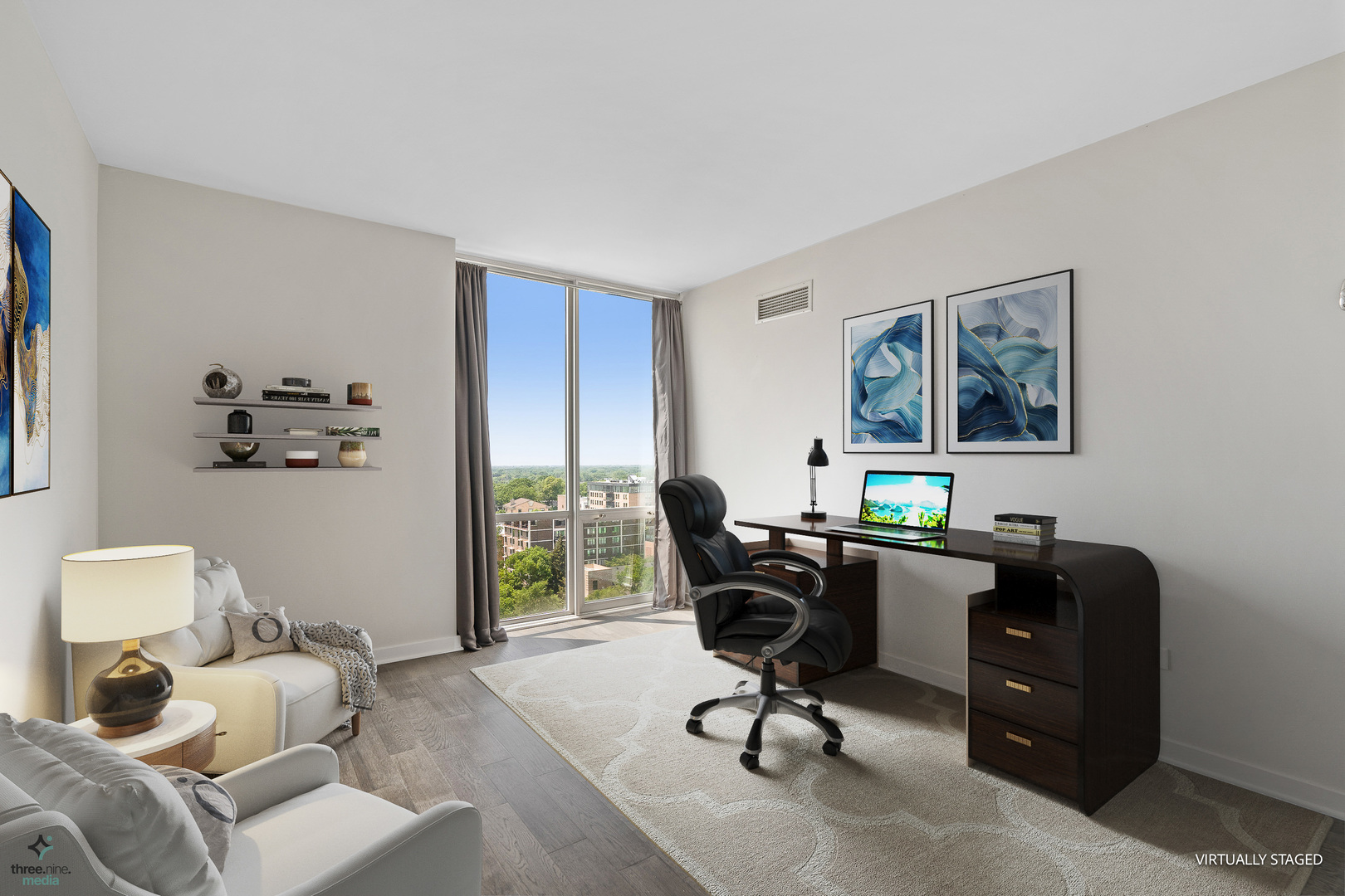 1640 Maple Avenue, Unit 1205 Evanston, IL 60201 - Photo 16 of 25 a view of a workspace with furniture and a window
