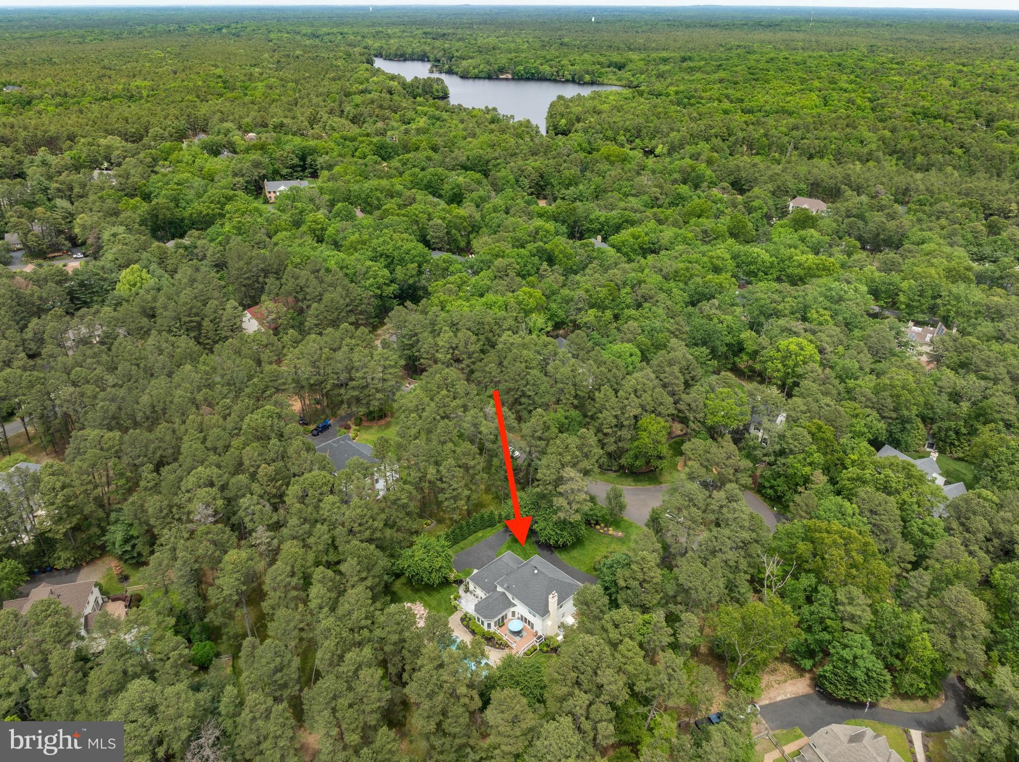 4 False Heather Way Medford, NJ 08055 - Photo 46 of 48 an aerial view of residential houses with outdoor space and trees