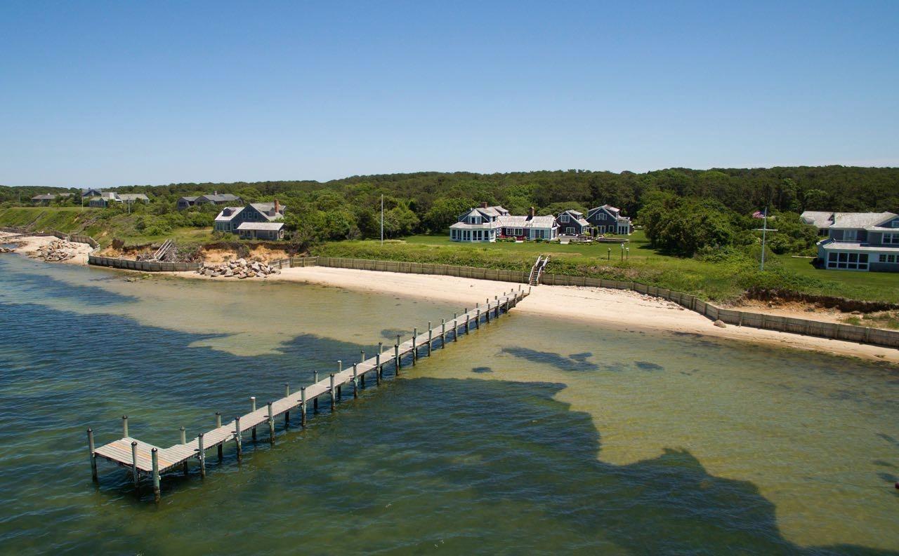 55 North Neck Road Edgartown, MA 02539 - Photo 3 of 35 an aerial view of a house with a lake view
