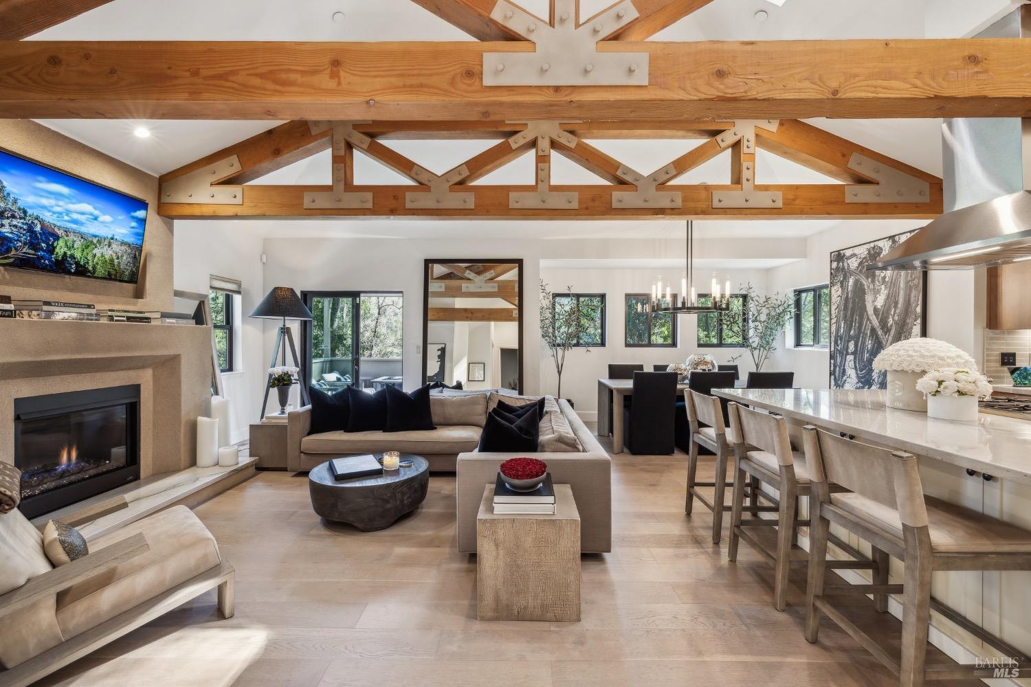 86 Fair Drive San Rafael, CA 94901 - Photo 1 of 65 a living room with furniture a fireplace and a flat screen tv