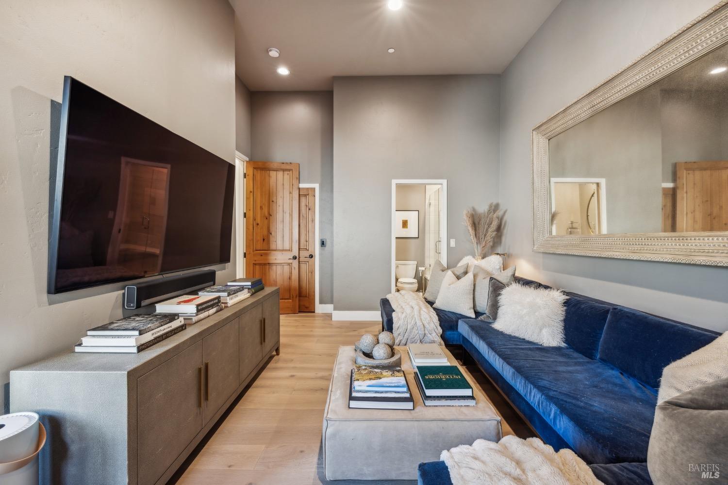 86 Fair Drive San Rafael, CA 94901 - Photo 19 of 65 a living room with furniture flat screen tv and couches