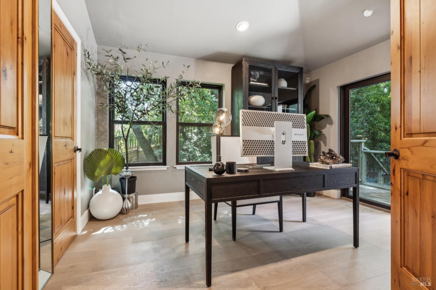 86 Fair Drive San Rafael, CA 94901 - Photo 41 of 65 a living room with furniture a large window and a potted plant