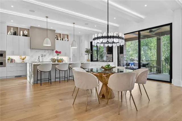 a outdoor living space with furniture