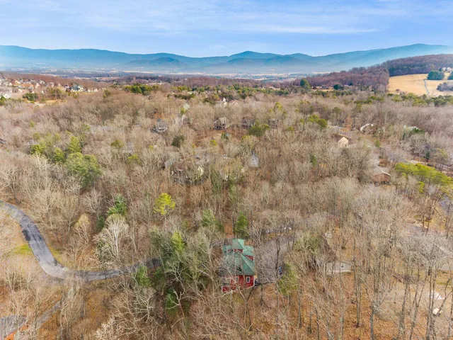 a view of an outdoor space and mountain view