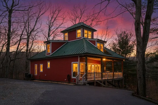 a front view of a house