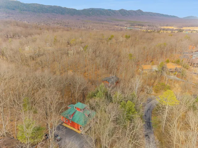 a view of an outdoor space and mountain view