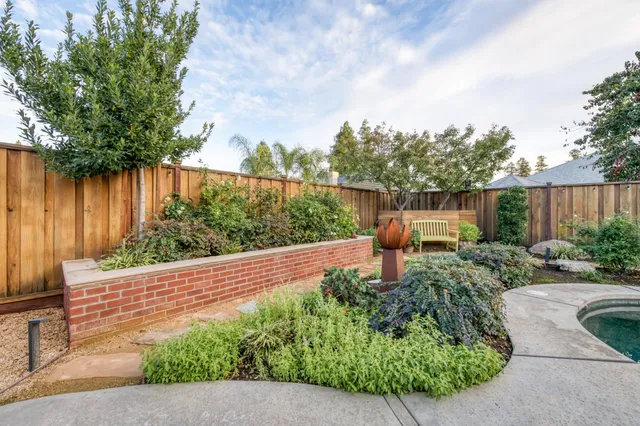a view of a patio in front of a house
