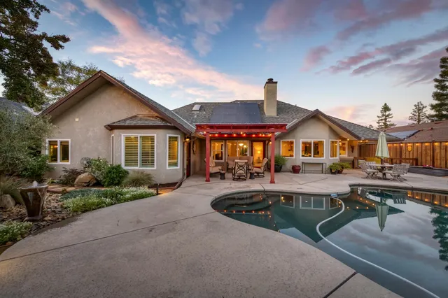 a view of a garden with potted plants