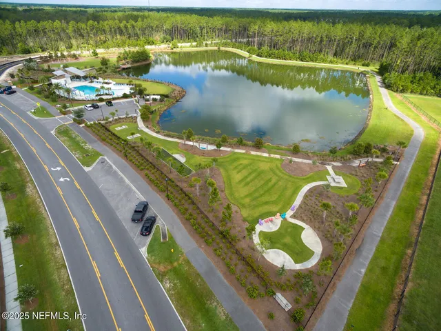 a view of a lake with a ocean view