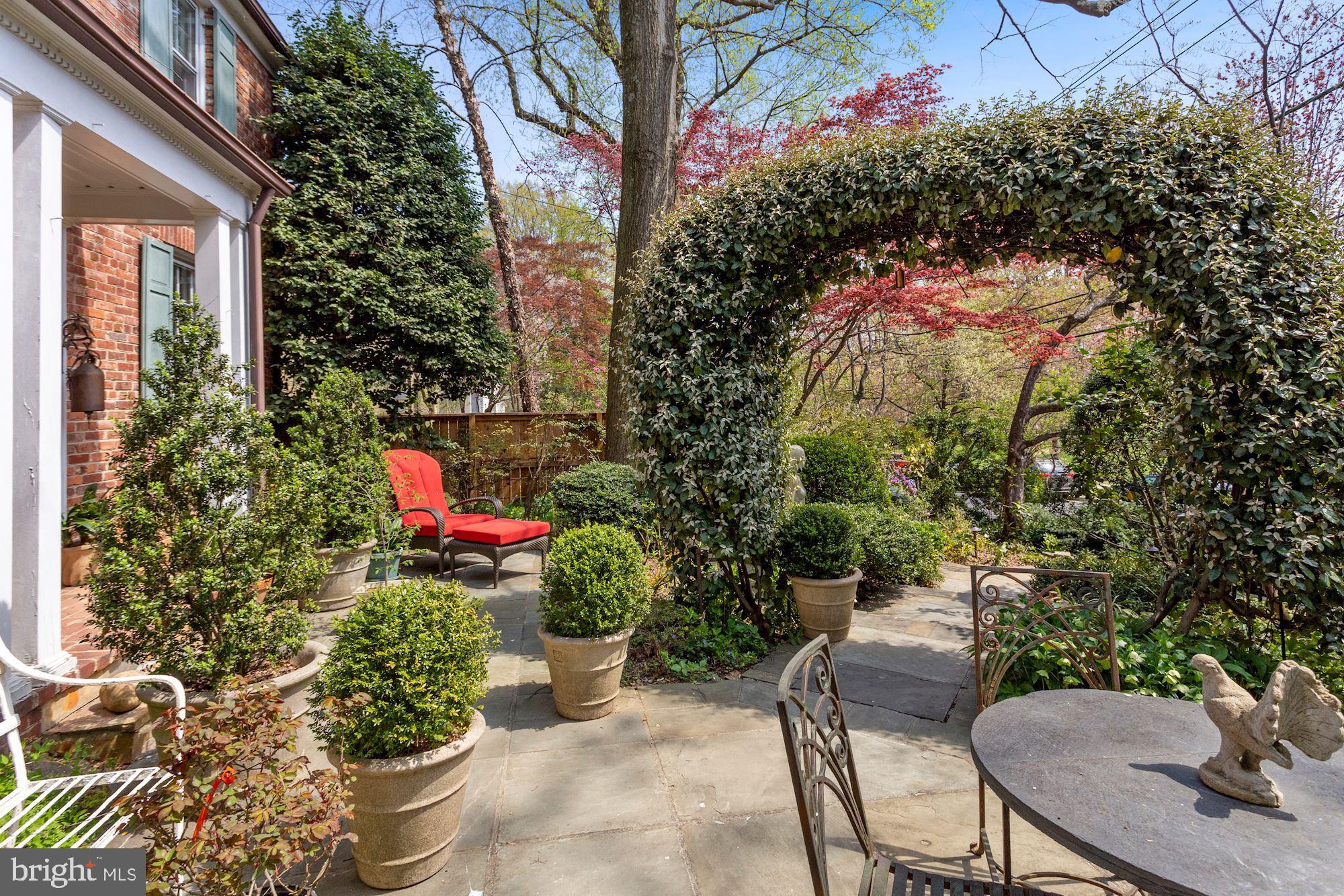3743 Upton Street Northwest Washington, DC 20016 - Photo 3 of 35 Lovely front garden with fountain (not shown)
