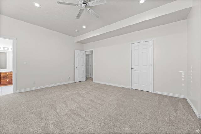 4117 North Wolf Ridge Circle Eden, UT 84310 - Photo 39 of 63 Spacious room featuring light-colored carpeting, recessed lighting, and a ceiling fan