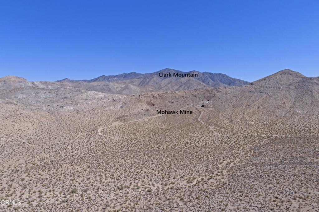 9 Clark Mountain Road Baker, CA 92309 - Photo 20 of 48 a view of a dry yard with mountains in the background