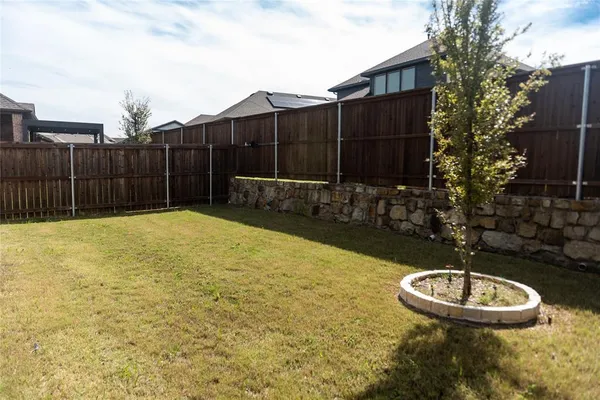 a backyard of a house