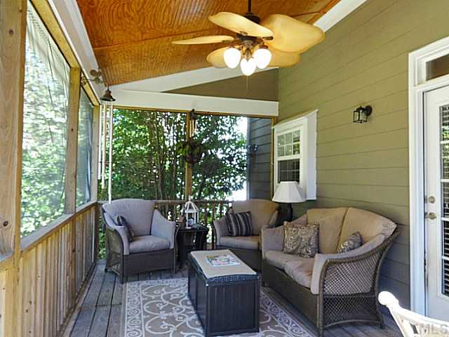 3212 Queensland Road Raleigh, NC 27614 - Photo 20 of 25 Enjoy a meal, relax, read a book, have your morning coffee or evening glass of wine as you sit in your screened porch. Large fan and bead board ceiling bring outdoor living an enjoyable area. The sound of the waterfall is soothing from this spot.