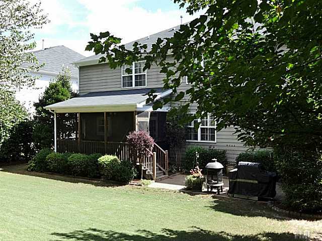 3212 Queensland Road Raleigh, NC 27614 - Photo 21 of 25 This is a great place for entertaining friends. The fenced yard allows you not to fret while the children play. The large patio is great in this large level well landscaped lot. Sit under the shade trees and dream your day away.