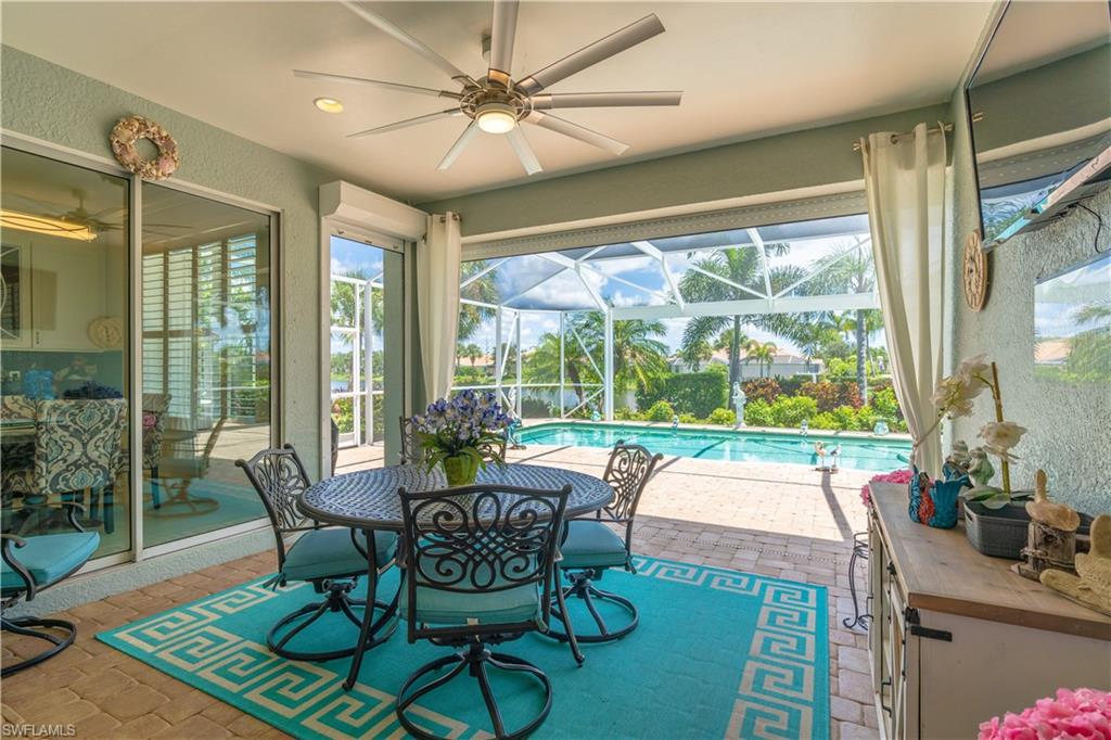 8883 Ravello Court Naples, FL 34114 - Photo 25 of 35 Sunroom with ceiling fan