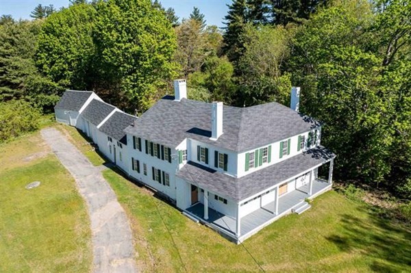 8 Old Coach Road Kingston, NH 03848 - Photo 3 of 27 aerial view of a house with a big yard and large trees