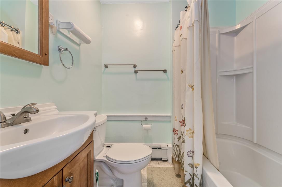 4831 Steuben Road Nazareth, PA 18064 - Photo 20 of 34 A well-maintained bathroom offers essential fixtures and a practical shower-tub combination.