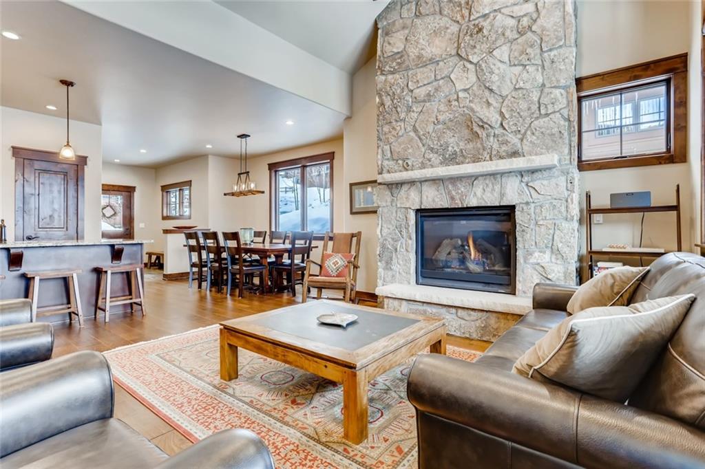 867 Independence Road, Unit 4A Keystone, CO 80435 - Photo 8 of 28 a living room with furniture and a fireplace