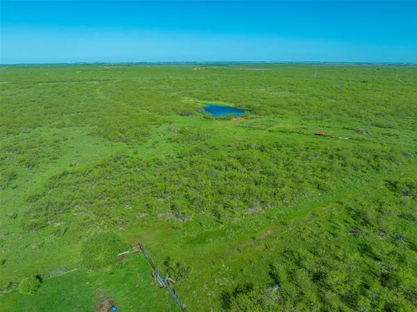 a view of a field with an ocean