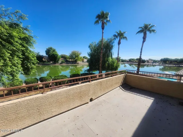 a view of a backyard with a deck