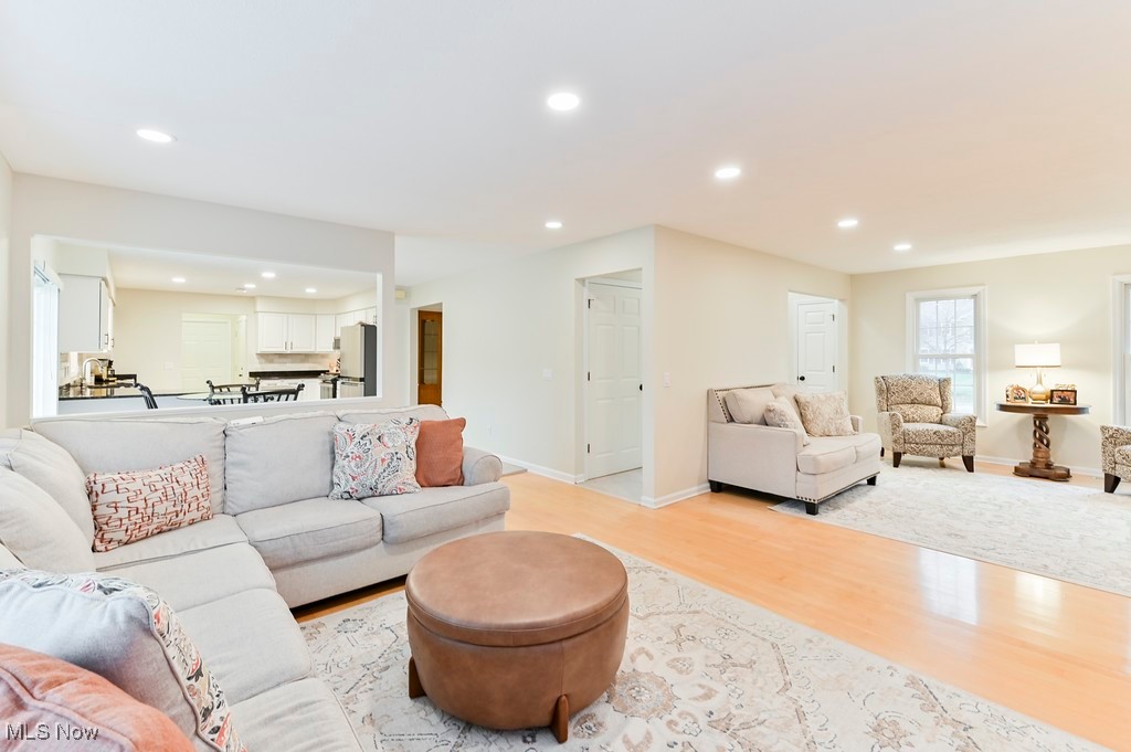 482 Longspur Road Highland Heights, OH 44143 - Photo 6 of 47 Living area with recessed lighting, baseboards, and light wood-type flooring