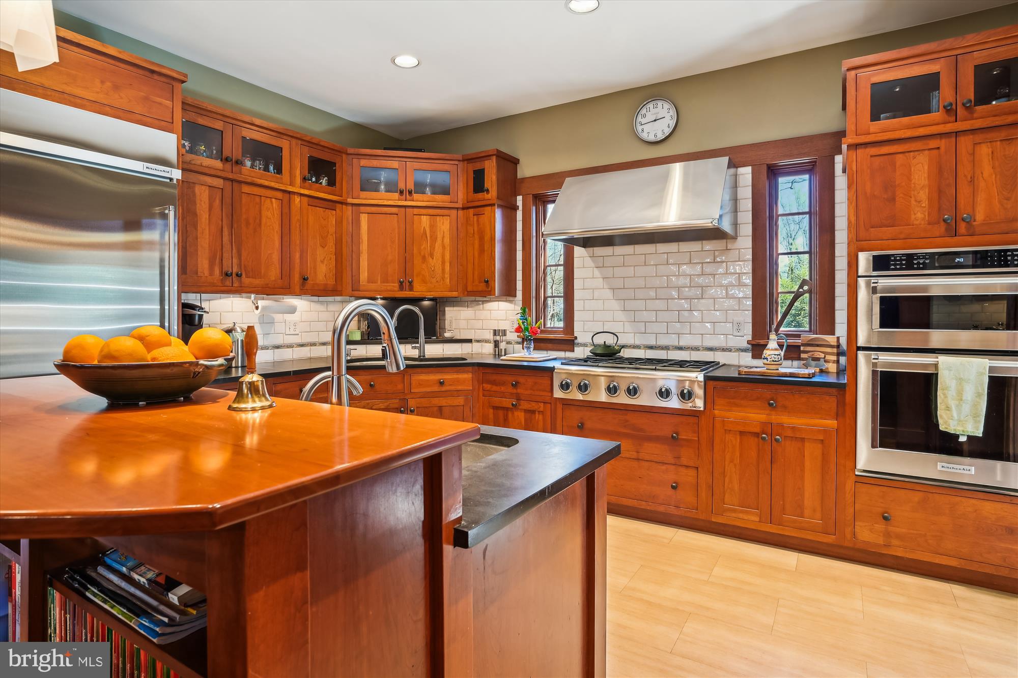 9212 Manchester Road Silver Spring, MD 20901 - Photo 15 of 42 Cherry Wood Cabinets With Glass Inset In Kitchen