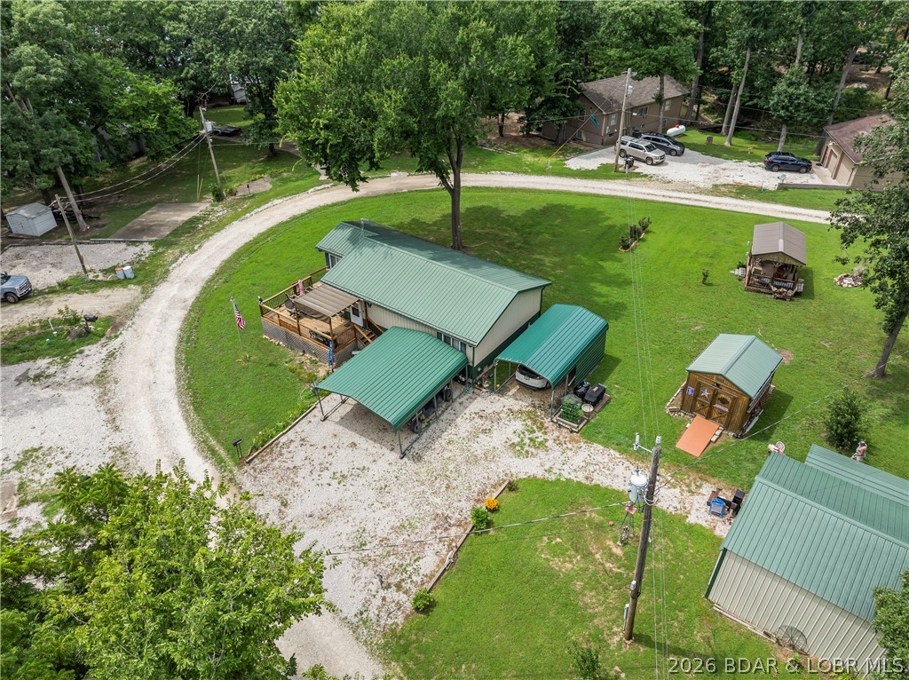 3677 Gentle Slope Road Stover, MO 65078 - Photo 64 of 73 Drone View of Main House and garage