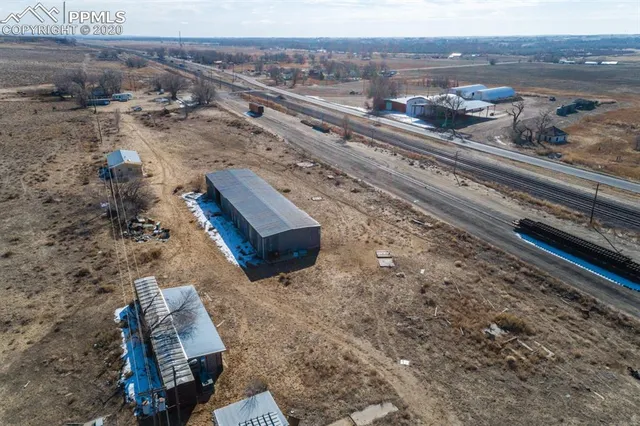 a city view with tall buildings