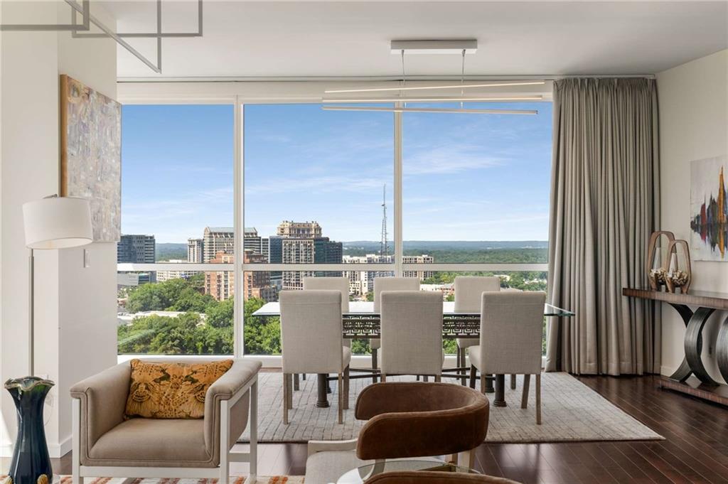3325 Piedmont Road Northeast, Unit 2006 Atlanta, GA 30305 - Photo 19 of 78 a view of a dining room with furniture window and outside view