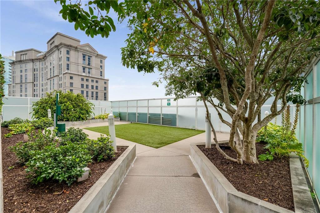 3325 Piedmont Road Northeast, Unit 2006 Atlanta, GA 30305 - Photo 63 of 78 a view of a garden with plants and large trees