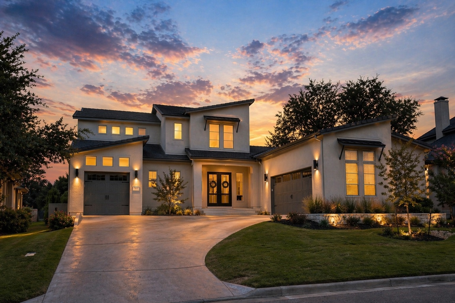 815 Flint Ridge Trail Georgetown, TX 78628 - Photo 1 of 1 Contemporary stucco exterior with a multi-level roofline
